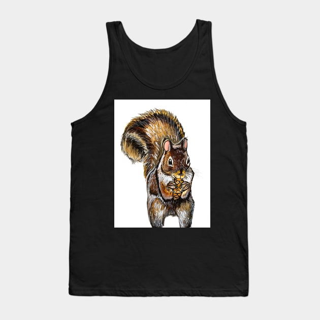 Squirrel Tank Top by Viviredsonja